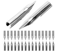 iplusmile 30pcs Fountain Pen Nibs for Students Silver Iraurita Material Smooth Writing Easy to Master Replacement Tips for Practicing and Daily Writing