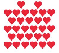 iplusmile 30pcs Iron on Patches Embroidered Heart Patches Red Cloth Delicate Appearance Exquisitely Embroidered DIY Decorating Accessory Back to School Gift for Grandmother Mother