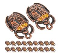 iplusmile 30pcs Orange Alloy Scarab Charms with Crystal Embedded for Bracelet Charms and Scrapbooking Projects, Ancient Egyptian Design, Wide Application in Jewelry Making