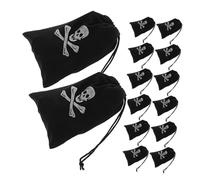iplusmile 30pcs Pirate Gold Coin Bag Halloween Pirate Treasure Pouch Small Coins Pouch for Party Bags Boys
