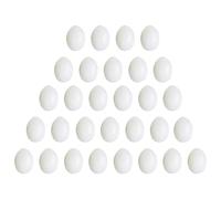 iplusmile 30pcs Plastic Simulation Pigeon Eggs White Realistic round Fake Bird Eggs Long Serving Life without Fading for Dove Coop or Graffiti Decoration