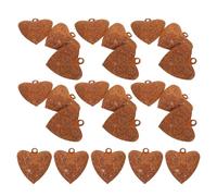 iplusmile 30pcs Vintage Heart-shaped Rustic Iron Bells with Jingle Sound, Reusable Mini Metal Heart Ornaments for Farmhouse Xmas Hanging Crafts and Door Knob Bells, Christmas Decoration
