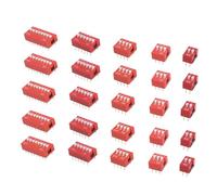 iplusmile 35pcs Plastic 2.54mm Dip Toggle Slide Switches for Circuit Control Practical Coding Function, for Electronic Configuration and Current Management