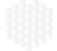 iplusmile 36pcs Hexagon Acrylic Mirror Wall Stickers, Self-Adhesive Small Size 46x40x23mm Silver Honeycomb Mirror Effect Decals for Bathroom Living Room Wall Decor