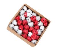 iplusmile 36Pcs Mini Jingle Bells Set for DIY Christmas Crafts Red and White Electroplated Bells for Tree Decorations Holiday Ornaments Pet Sound Alert Versatile Festive Accessories