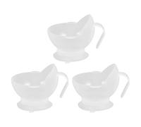 iplusmile 3pcs Adaptive Suction Bowl Set for Elderly and Disabled Adults with Spillproof Design, Wide Mouth, High Edge, Handles and Suction Base for Easy Handling in Patient Care and Home
