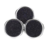 iplusmile 3pcs Blue Sandstone Trumpet Valve Finger Buttons Replacement Caps Metal Musical Instrument Accessories for Standard Trumpet Playing