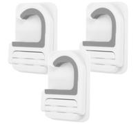 iplusmile 3pcs Broom Hook Wall Mounted Mop Holder Plastic Mop Organizer with Sleek Modern Design for Bathroom Decor and Kitchens, Space Saving with Long Serving Life