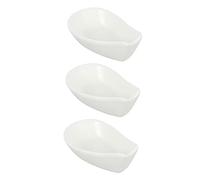 iplusmile 3Pcs Ceramic Spoon Rests Utensils Holders Smooth Surface Easy to Clean Kitchen Spoon Holders for Home Restaurant Hotel Dining Table