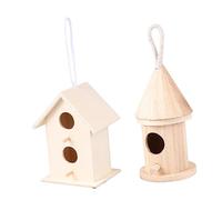 iplusmile 3pcs Diy Wooden Bird House Kit Garden Decor Bird House Kit Creative Nest for Boys and Girls