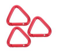iplusmile 3PCS Heavy Duty Triangle Carabiner Clips Durable Aluminum Alloy Key Holders for Outdoor Climbing Keychain and Speaker Hook Versatile Mountaineering Buckles for Camping and Hiking