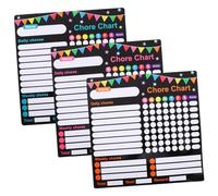 iplusmile 3pcs Magnetic Chore Chart for Fridge with Dry Erase Whiteboard Weekly Planner and Daily Reward Chart for Teens Black Background Boards to Foster Management and Habits