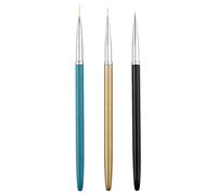 iplusmile 3pcs Nail Art Pens Set with Black Plastic Metal Rod Handles, Fine Tip Brush for Painting Flowers, Convenient to Use Nail Art Supplies for Professional Manicure
