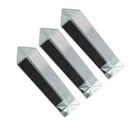 iplusmile 3pcs Optical Glass Prisms Equilateral Rainbow Light Teaching Tool for Physics Experiments and Portable Glass Prisms for Educational Use