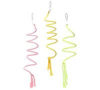 iplusmile 3pcs Parrot Climbing Rope Perch Bird Swing Set for Medium-sized Birds and Parakeets, Easy to Install Cloth Rope for Training and Cage Entertainment