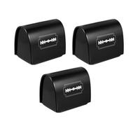 iplusmile 3pcs Razor Blade Storage Box Safe Disposal Case Made of Iron for Protecting from Injury with Portable Design in Black Colour for Home and Travel Use