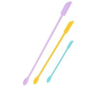 iplusmile 3pcs Silicone Double-Head Baking Spatula Set with Small Pointed Scrapers for Cake Cream, Butter, and Jam - Colorful Multipurpose Baking Tools for Home and Professional Use