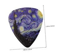 iplusmile 3pcs Thin Triangle Guitar Picks Durable Finger Picks for Acoustic Electric Folk Guitar Ukulele with Unique Starry Design Comfortable Playing Accessories