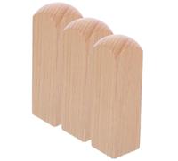 iplusmile 3pcs Unfinished Wooden Carving Blocks DIY Seal Crafting Materials Wood Whittling Accessory for Beginners and Woodworking Artists