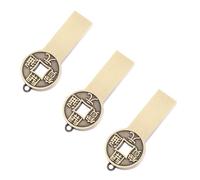 iplusmile 3pcs USB Disk Protective Cover Zinc Alloy Material Lightweight Protective Case in Chinese Style with Vintage Coin Design for USB Flash Drive Storage