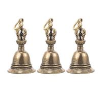 iplusmile 3pcs Vintage Brass Small Bell Charms for Crafts with Long Term Using, Decorative Golden Bells for DIY Crafts and Christmas Ornaments