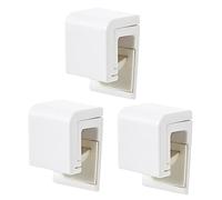 iplusmile 3pcs Wall-mounted Toothpaste Holder Clip Easy Install Organizer for Bathroom Home Storage Wear-resistant Design for Toothpaste Facial Cleanser