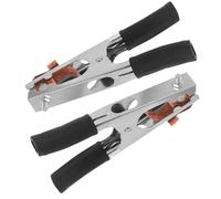 iplusmile 3pcs Welding Table Clamps with High-Temperature Resistance and Stable Connection Silver Iron and Copper Ground Welding Earth Clamps Suitable for Tight Spaces