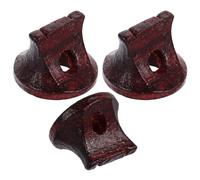 iplusmile 3pcs Wooden Erhu Bridges Replacement Accessories in Brown Plastic Material with Bottom Hole Design the Sound of Erhu Replace Broken Bridge