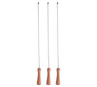 iplusmile 3pcs Wooden Pull Chains for Ceiling Fan Light 30.5cm Natural Wood Stick Pendant Chains for Home Lighting Decor