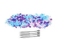 iplusmile 4 Packs Acrylic Dreadlock Beads Hair Decoration for Braiding and Colored Hair Accessories Beads for Braids and Dreadlocks Blue and Purple