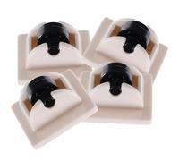 iplusmile 4 Pcs Self Adhesive Wheel Small Caster Wheels Plastic One-way Design Non Swivel for Small Appliances and Storage Box