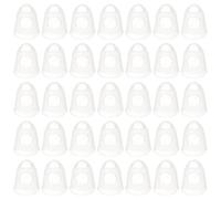 iplusmile 40pcs Guitar Fingertip Protectors Silicone Finger Guards Comfortable Wearing Large Internal Space Sizes White for Ukulele Electric Guitar Practice