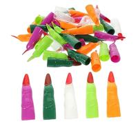 iplusmile 40Pcs Halloween Prank Witch Fingers Fake Nails Glow Dark Party Supplies for Cosplay Costume and Spooky Horror Theme Events