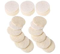 iplusmile 40pcs Loofah Oil Absorbing Sheets Facial Oil Blotting Sheets Delicate Touch Beige Natural Sponge for Makeup and Skin Care