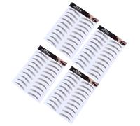 iplusmile 4pcs 6d Hair-like Eyebrows Stickers Brown Water Transfer Paper Easy Application Reusable Eyebrow Stickers with Arch and Gentle Curve Shapes for Natural Semi-permanent Look