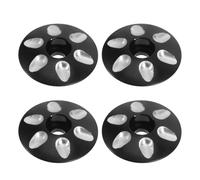 iplusmile 4pcs Aluminum Alloy Bike Headset Top Cap Teardrop Black Cover | Precision Fit for Bicycle Headsets, Vibration Damping, Scratch Resistant Finish, Cycling Upgrades