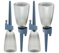 iplusmile 4pcs Automatic Self Watering System for Plants with Blue Drip Irrigation Spikes and Bottles Garden Plant Watering Device for Indoor and Outdoor for Home Use