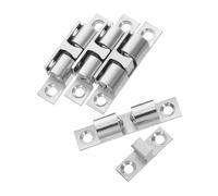 iplusmile 4pcs Door Ball Catch Brass Dual Roller Latch Hardware for Cabinet and Closet Easy Installation Stylish Silver Finish for Kitchen Furniture Upgrades
