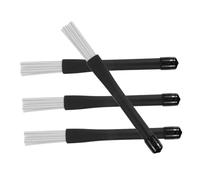iplusmile 4pcs Flexible Nylon Drum Brushes Set for Jazz Drumming Portable and Lightweight Percussion Accessories for Musicians Compatible with Various Drum Brands