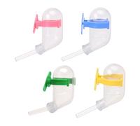iplusmile 4pcs Hamster Waterer Pet Water Fountain Plastic 60ml Anti-leakage Easy to Install for Pet Cages and Travel Random Color Assorted style