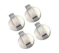 iplusmile 4pcs Metal Gas Stove Ignition Knobs Control Switches for Cooking Hob, Sturdy On-off Function Compatible Gas Cooker