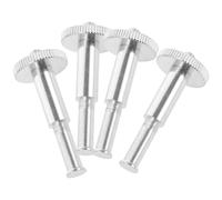 iplusmile 4pcs Microphone Stand Adapter 3/8 to 1/4 Screw Thread Metal Converter for Mic Mounts Silver Mic Replacement Stand Accessory for Live Sound and Stage Use