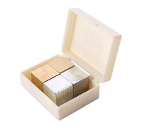 iplusmile 4pcs Physics Education Tool Density Cubes Metal Block Elements Cube Physical Experiment Equipment for Science Lab