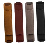 iplusmile 4pcs Pu Pen Covers with Adjustable Elastic Band Prevents Pens from Slipping Or Rolling Suitable for Birthdays Gift for Family