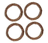 iplusmile 4Pcs Rattan Wreath Hoops DIY Garland Frames for Christmas Party Crafts Natural Vine Circles for Handmade Decorations and Home Ornament Making