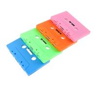 iplusmile 4pcs Retro Cassette Tape Shells for DIY Recording and Wall Art Decoration, Empty Blank Tape Case Set in Orange, Pink, Light Green, Blue for Party Favors and Home Styling