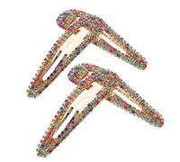 iplusmile 4pcs Rhinestone Duckbill Hair Clips for Women and Alloy Snap Hair Barrettes with Drop Design Non Slip Bang Clips and Daily Wear
