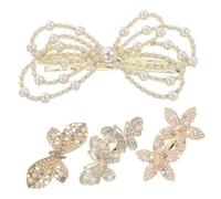 iplusmile 4pcs Shiny Butterfly Hair Clips Elegant Flower Barrettes for Women Stylish Hair Accessories for Various Occasions