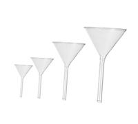 iplusmile 4pcs Short Neck Glass Labware Funnels for Analytical Chemistry with Smooth Edges and High Chemical Resistance Precise Angle for Fitting for Laboratory Liquid Filling and
