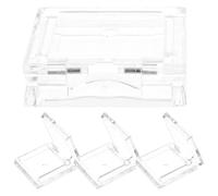 iplusmile 4pcs Small Size Square Empty Eyeshadow Palette for Lip Balm and Lipstick with Lightweight Plastic Case, for Outdoor Travel and Female Makeup Organising